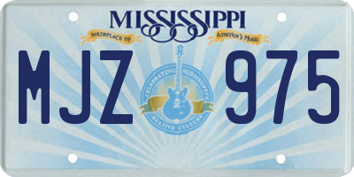 MS license plate MJZ975