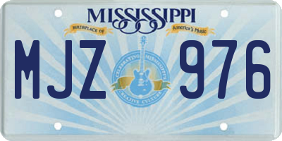 MS license plate MJZ976