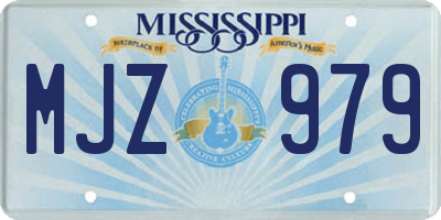 MS license plate MJZ979