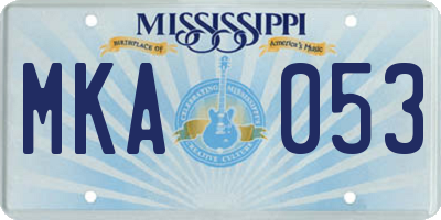 MS license plate MKA053
