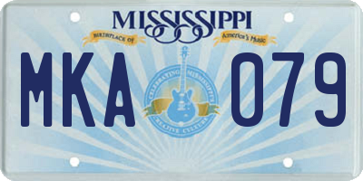 MS license plate MKA079
