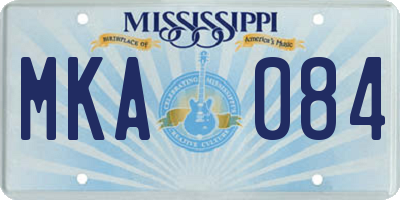 MS license plate MKA084