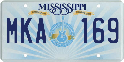 MS license plate MKA169