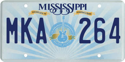 MS license plate MKA264