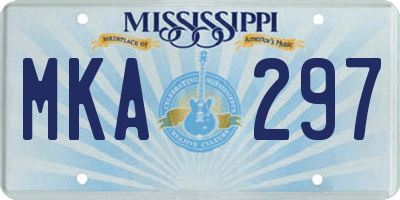MS license plate MKA297