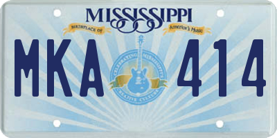MS license plate MKA414
