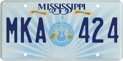 MS license plate MKA424