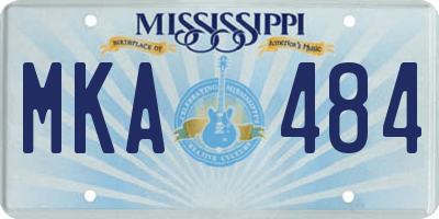 MS license plate MKA484
