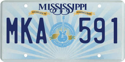 MS license plate MKA591