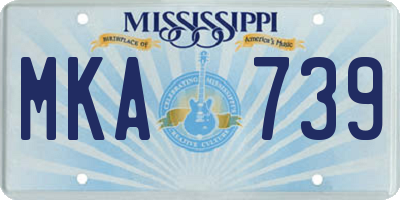 MS license plate MKA739