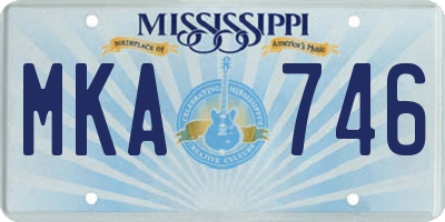 MS license plate MKA746