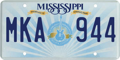 MS license plate MKA944