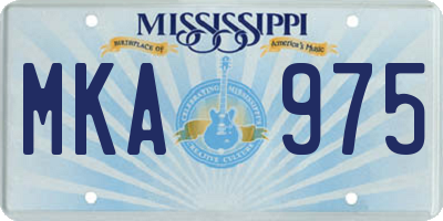 MS license plate MKA975