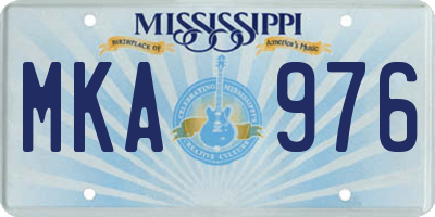 MS license plate MKA976