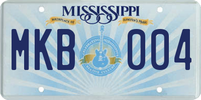 MS license plate MKB004