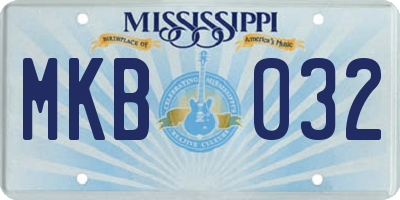 MS license plate MKB032