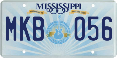 MS license plate MKB056