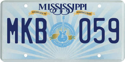 MS license plate MKB059