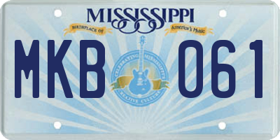 MS license plate MKB061