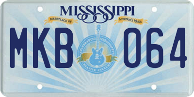 MS license plate MKB064