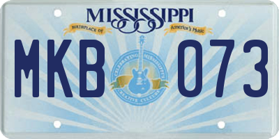 MS license plate MKB073