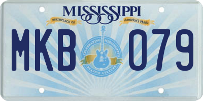 MS license plate MKB079