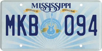 MS license plate MKB094