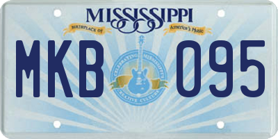 MS license plate MKB095
