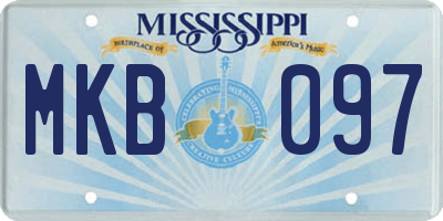 MS license plate MKB097