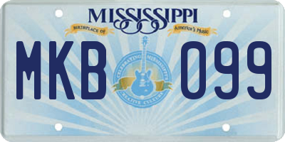 MS license plate MKB099