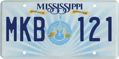 MS license plate MKB121