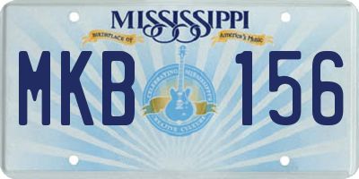 MS license plate MKB156