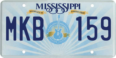 MS license plate MKB159