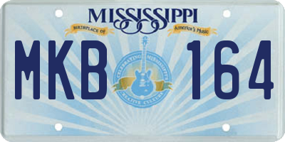 MS license plate MKB164