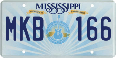MS license plate MKB166