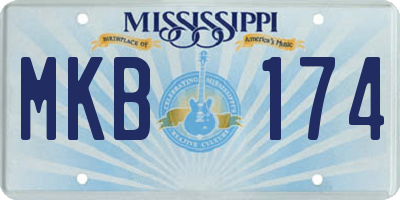 MS license plate MKB174