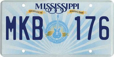 MS license plate MKB176