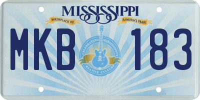 MS license plate MKB183