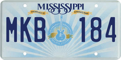 MS license plate MKB184