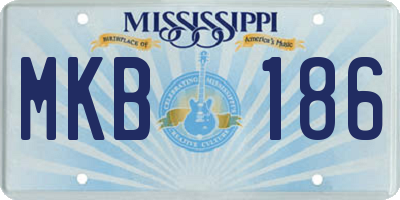 MS license plate MKB186