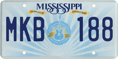 MS license plate MKB188