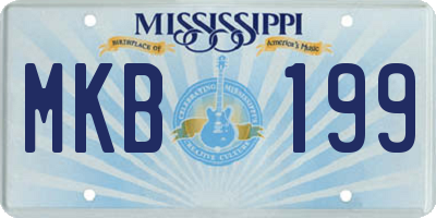 MS license plate MKB199