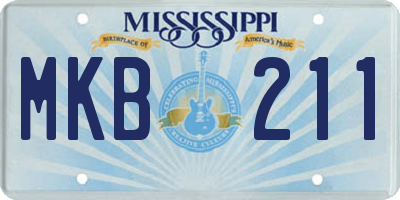 MS license plate MKB211