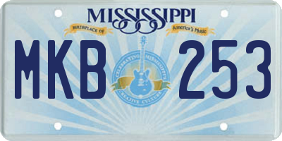 MS license plate MKB253