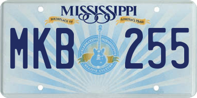 MS license plate MKB255