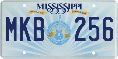 MS license plate MKB256