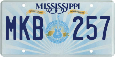 MS license plate MKB257