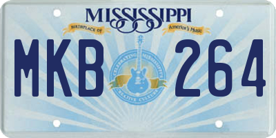 MS license plate MKB264