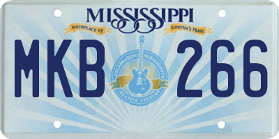 MS license plate MKB266