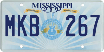 MS license plate MKB267